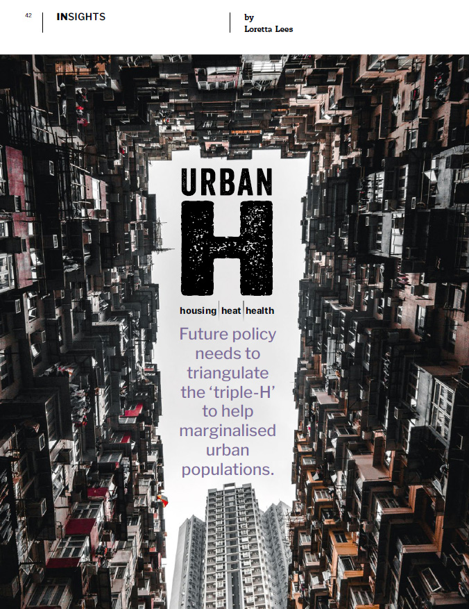 Urban H: Housing, Heat and Health Urban H: Housing, Heat and Health