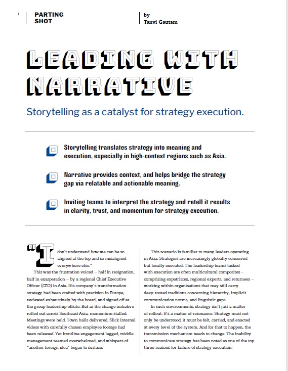 Leading with Narrative