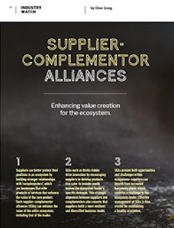 Supplier-Complementor Alliances
